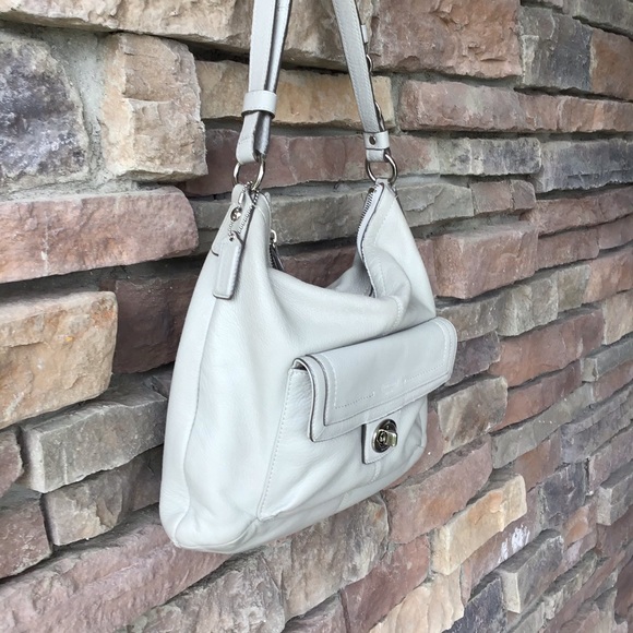 COACH Penelope Gray Pebble Leather Hobo Bag F19045 - Picture 2 of 8